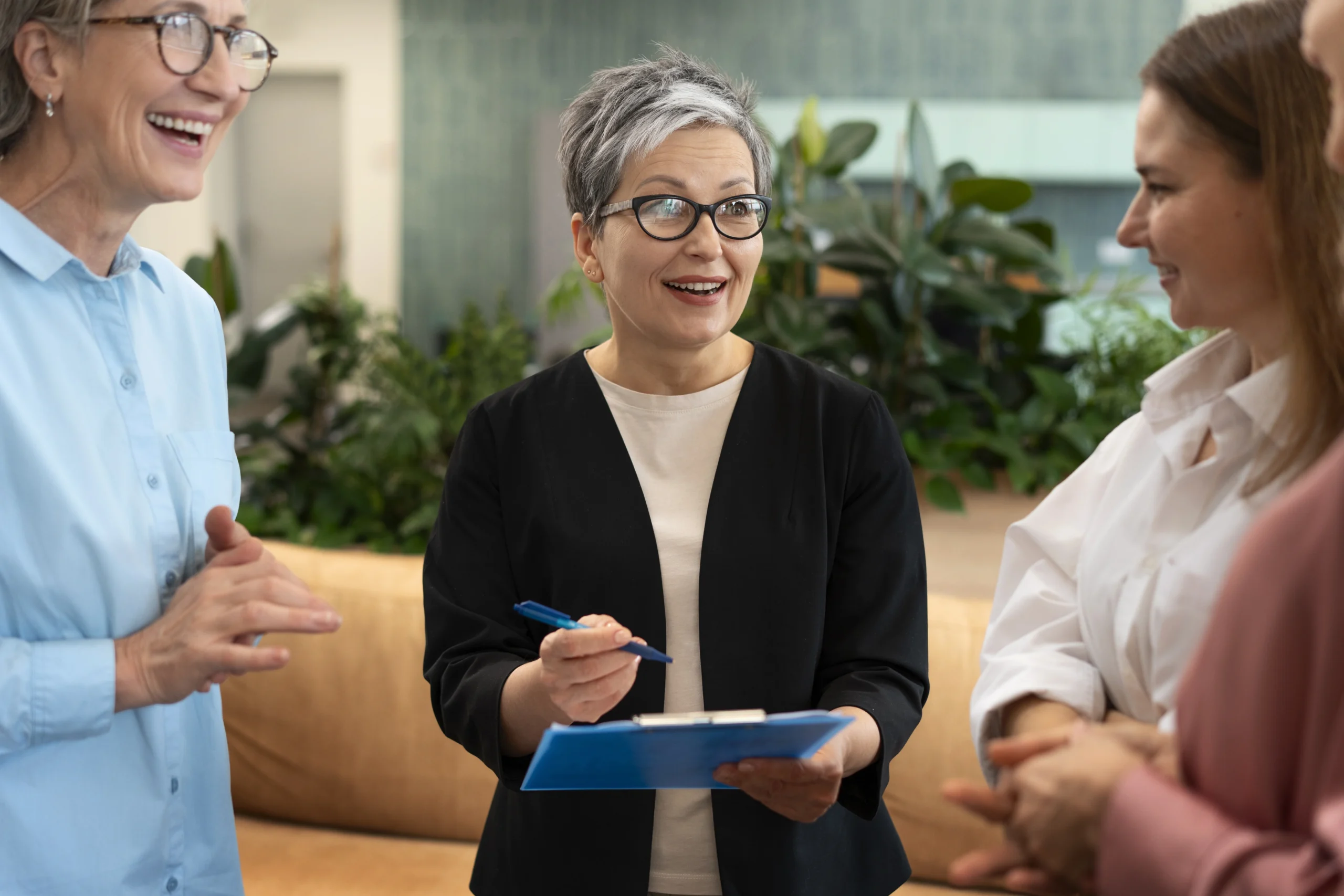 professionals collaborating in an office