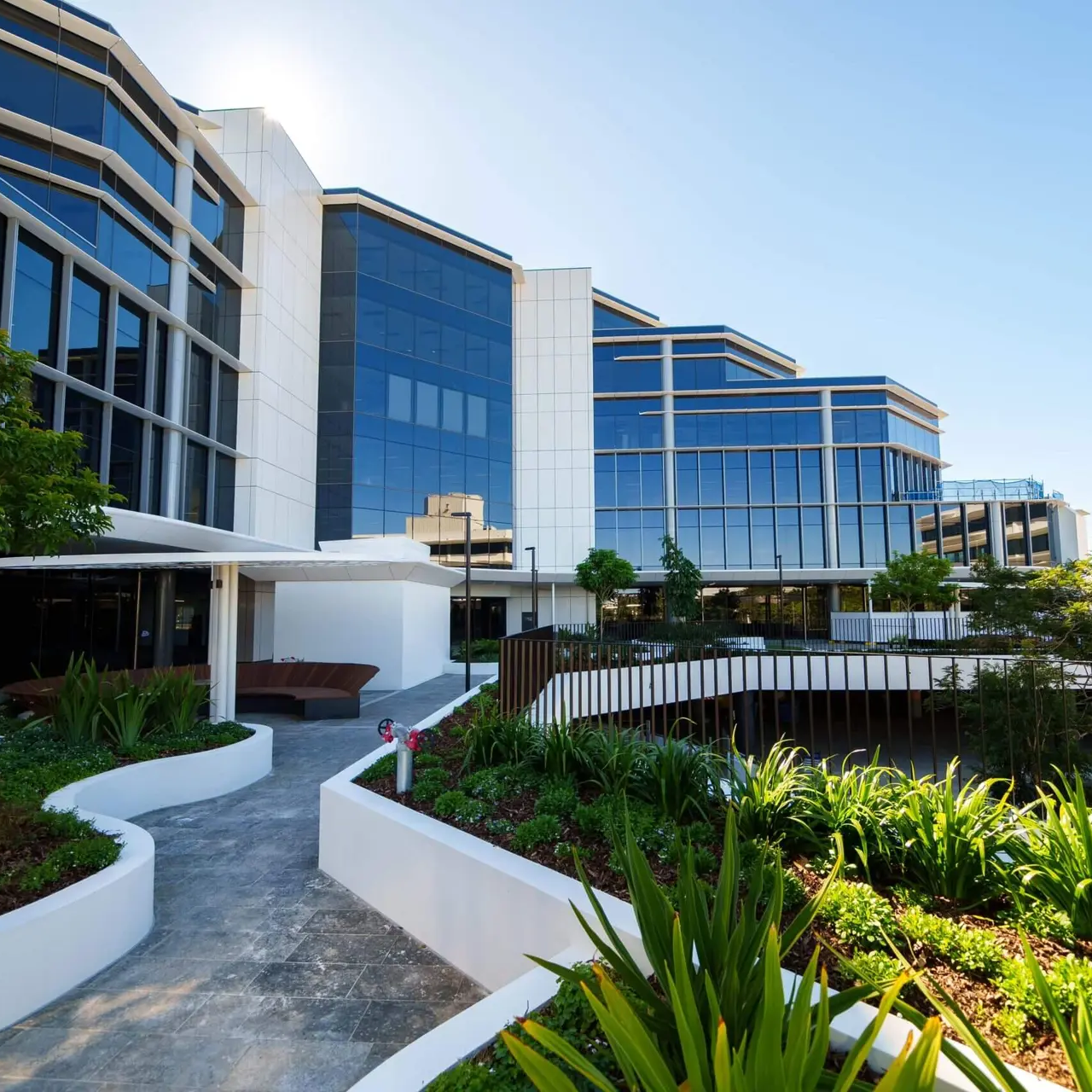 Walkway to building